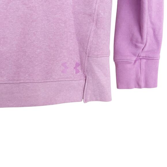 Under Armour Purple Cowl Neck Sweatshirt Sz YL - Picture 2 of 5